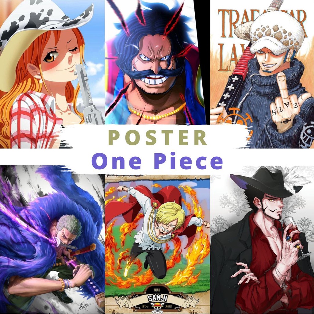 Jual Poster Anime One Piece Beli 12 Bonus 1 Bisa Custom Shopee Indonesia