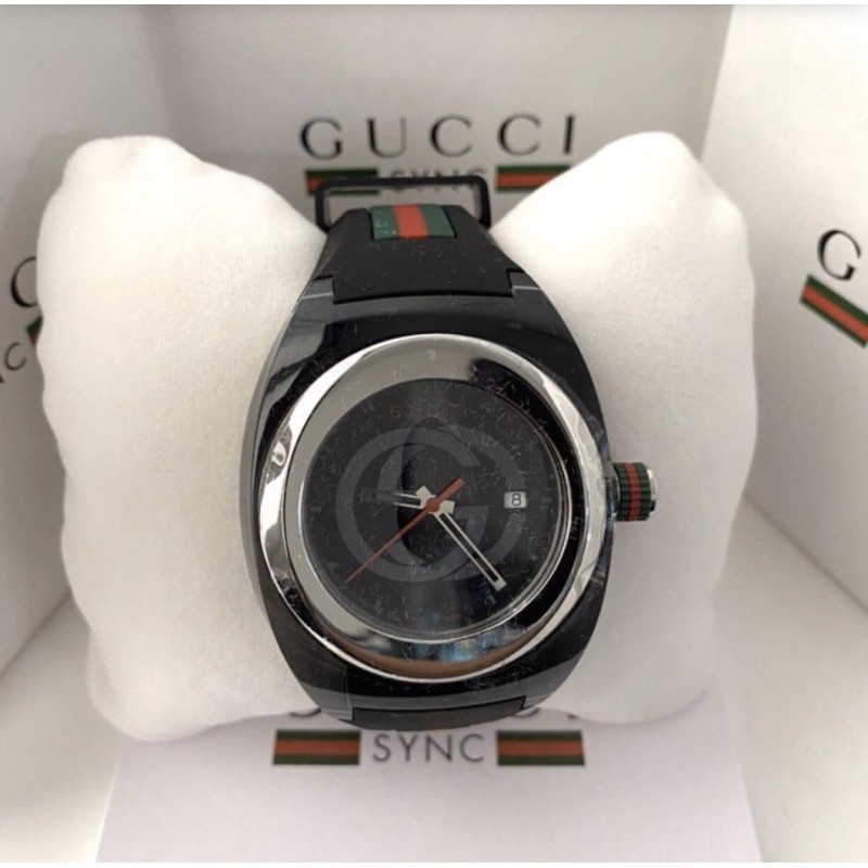 Jual Jam Gucci new gucci synch black 46 mm Shopee Indonesia