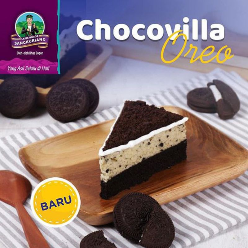 Jual Lapis Talas Bogor Sangkuriang Chocovilla Oreo Shopee Indonesia