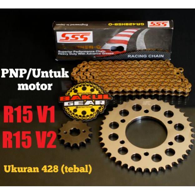Jual Gear set SSS R15 V1 V2 XABRE MT 15 MT15 HSBT 428 140L Shopee
