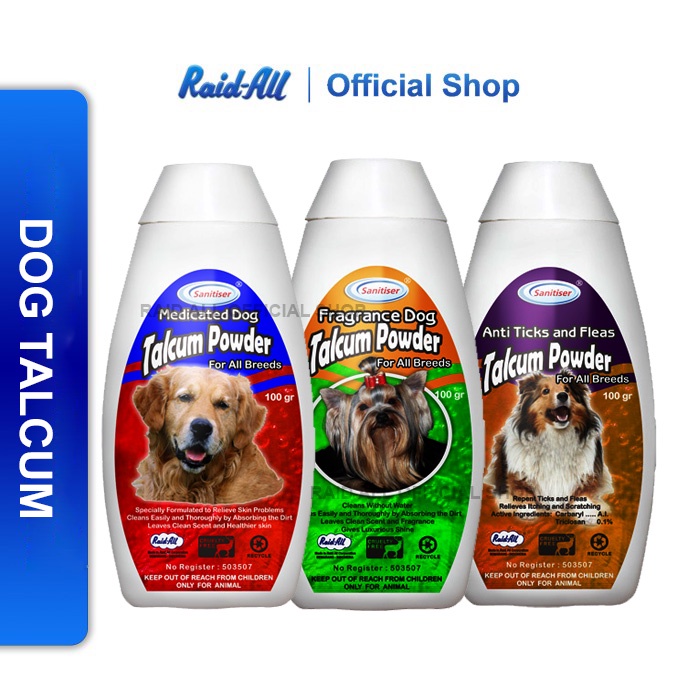 Jual RAID ALL Talcum Powder Dog Shopee Indonesia