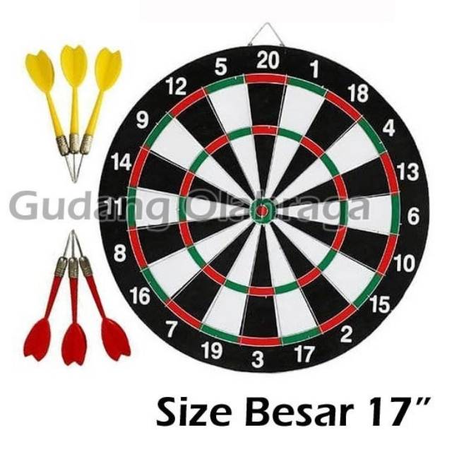 Jual DART GAME BESAR 17 inch / Papan Dart Board Besar Ukuran 43 cm Shopee Indonesia