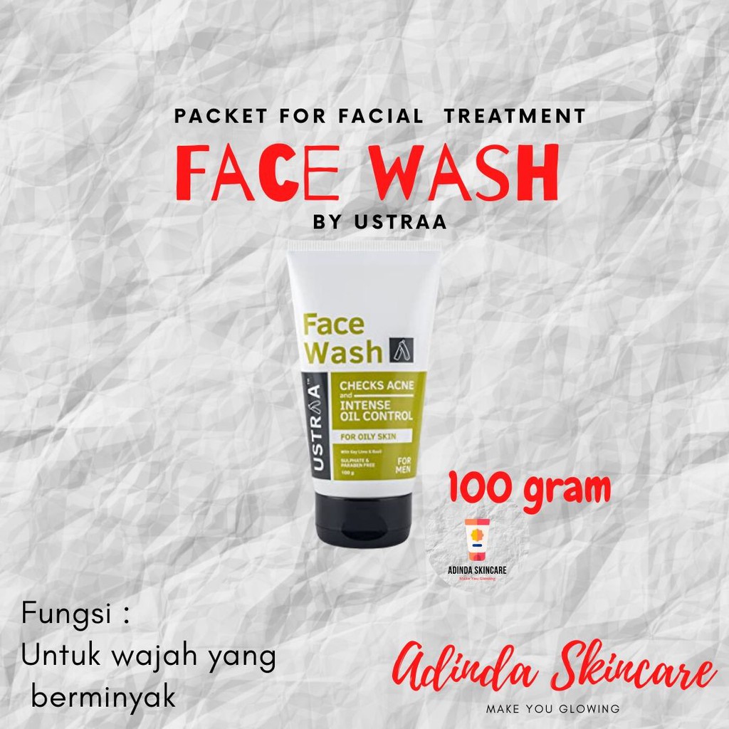 Jual Face Wash Ustraa l Acne Control l Oil Control l Mint Cool l