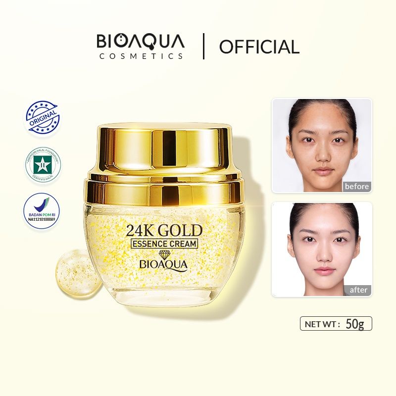 Jual BIOAQUA 24K Gold Essence Cream 50g Shopee Indonesia