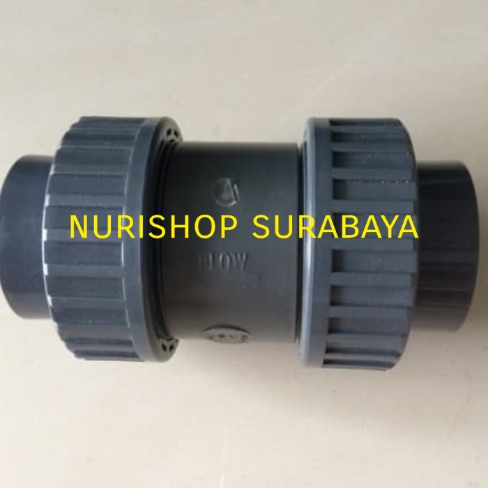 Jual TRUE UNION BALL CHECK VALVE PVC 1/2" KDJ (DOUBLE WATERMUR/ WATER