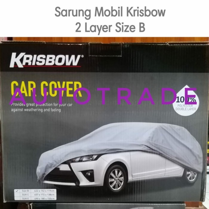 Jual CAR COVER SIZE B KRISBOW SARUNG PENUTUP MOBIL MERK KRISBOW