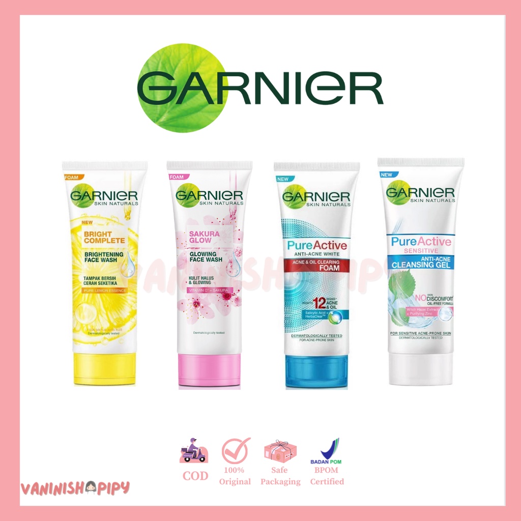 Jual Garnier Bright Complete Facial Wash Sakura Face Wash Shopee