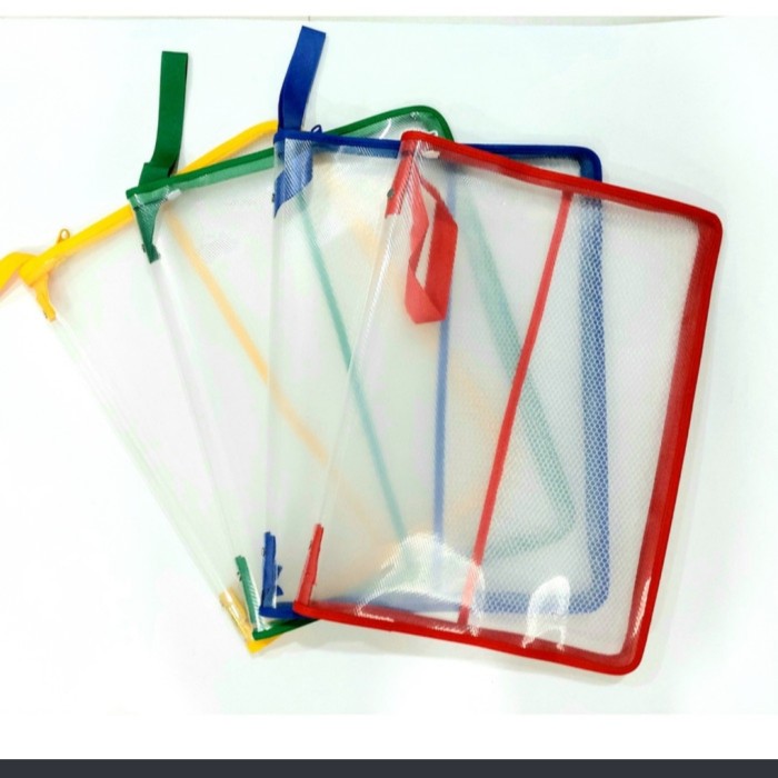 Jual Map Folio Plastik Zipper Bag Jaring Map Jaring Plastik Zipper