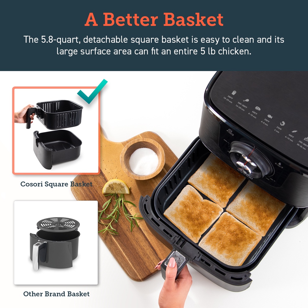 Jual COSORI Air Fryer CO158AF 5,8 Liter Penggorengan Tanpa Minyak