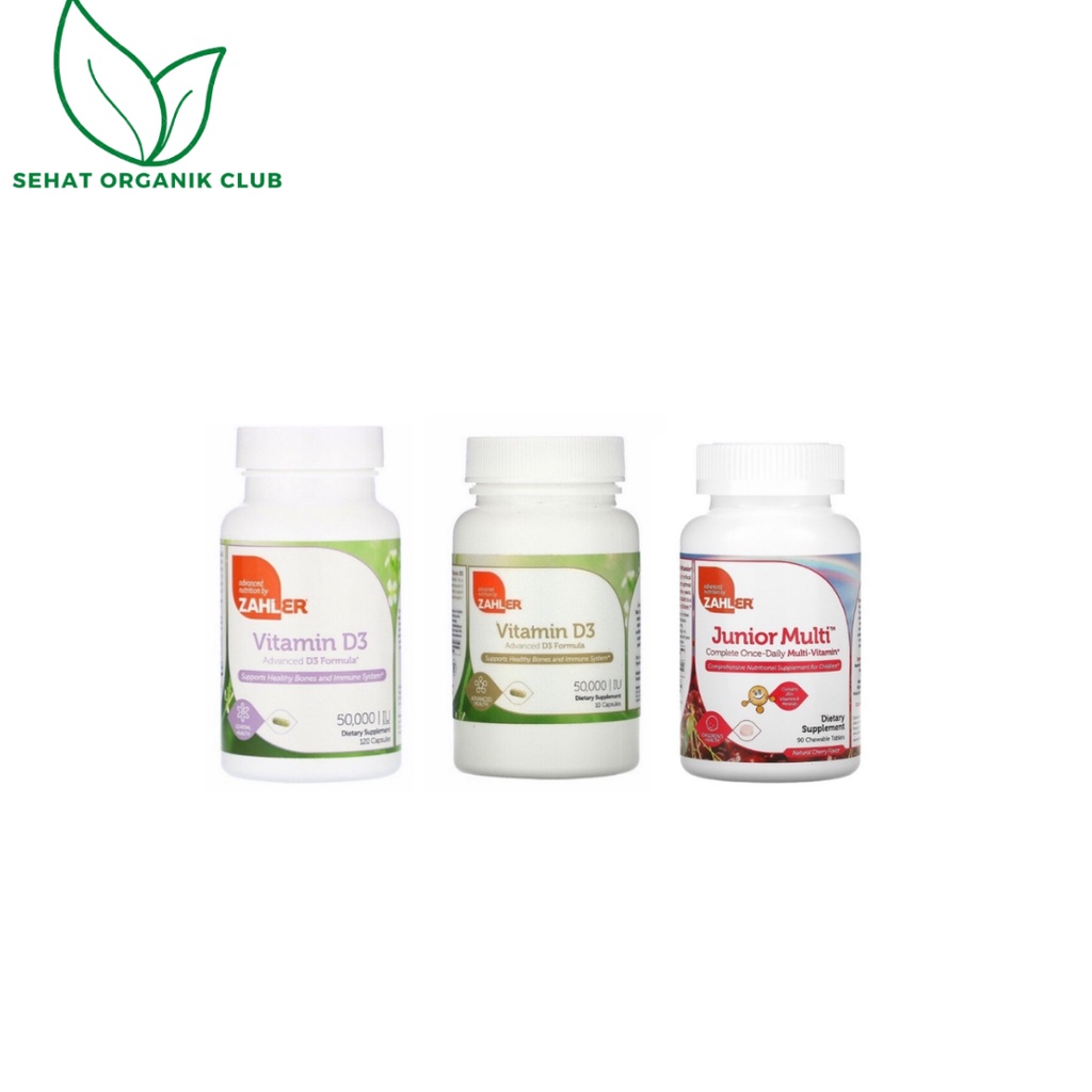 Jual Zahler Vitamin D3 50000 IU 120 Caps ; D3 50000 iu 10 Caps D3 D