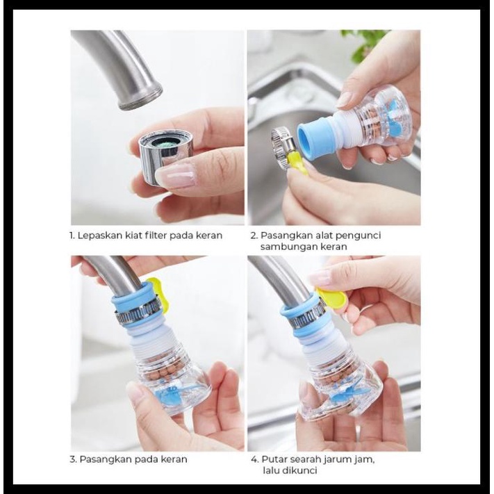 Jual Sambungan Keran Air Flexible / Saringan Kran Water Faucet Filter