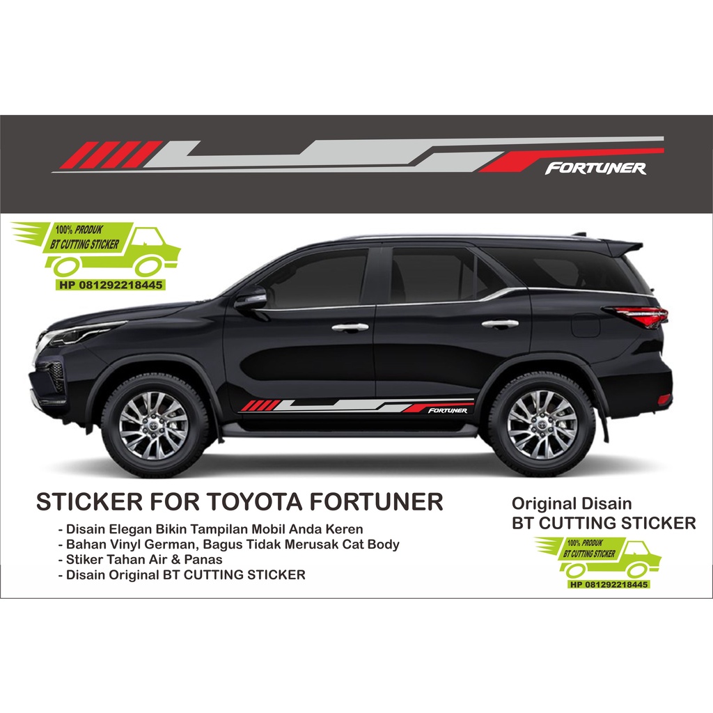 Jual sticker mobil toyota fortuner sticker mobil fortuner stiker toyota