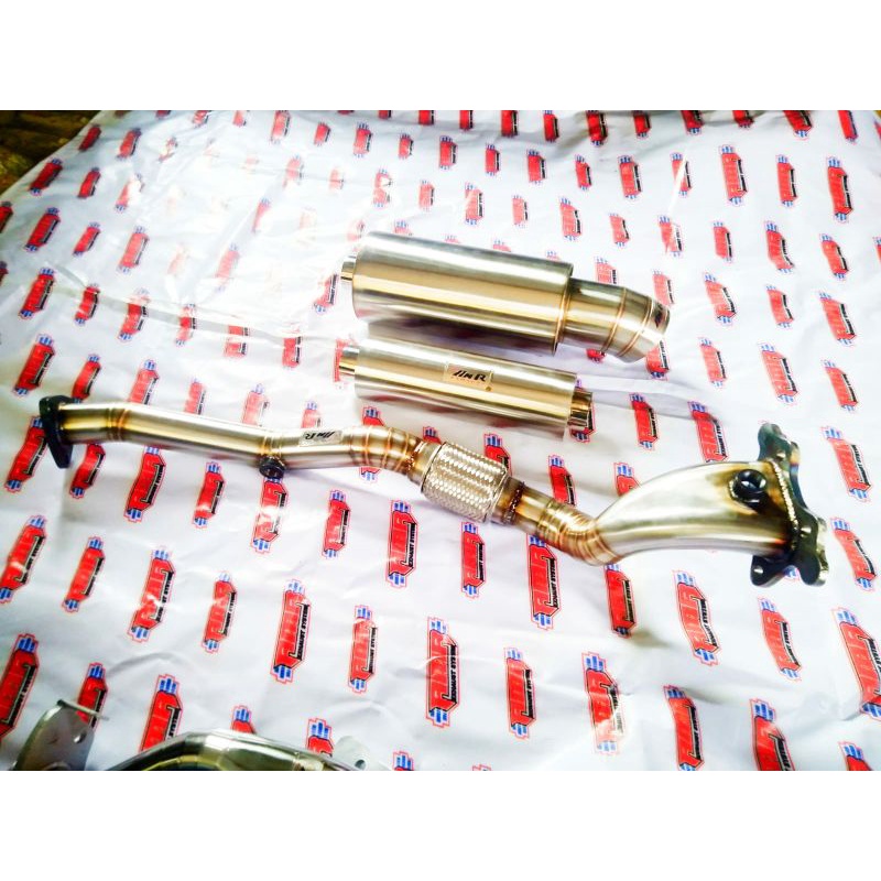 Jual DOWNPIPE, FRONTPIPE, RESONATOR, MUFFLER MURAH SATU PAKET BUAT JAZZ GE8/BRIO, BAHAN FULL