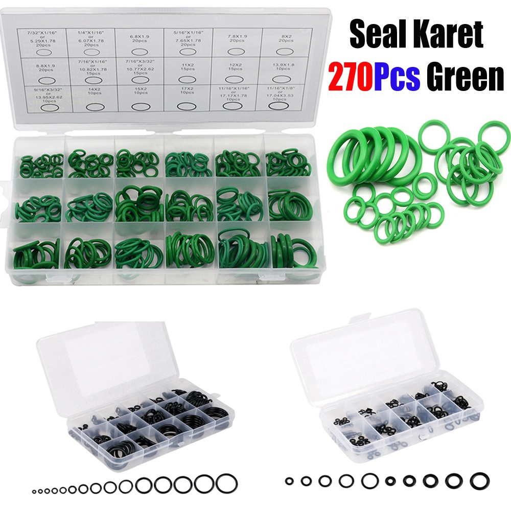 Jual BISA COD!! Oring Set box Karet Rubber O Ring gasket bolt 270 Pcs