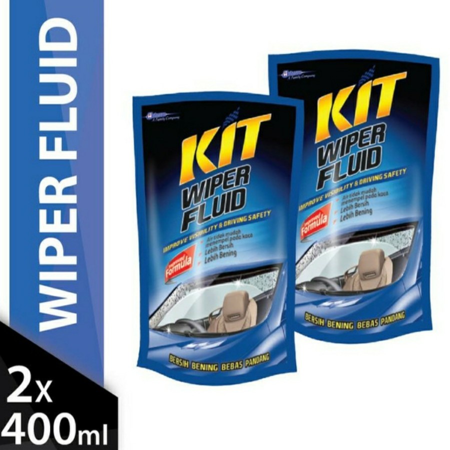 Jual Kit Wiper Fluid Refill 400 Ml Twin Pack Bersih Bening Bebas