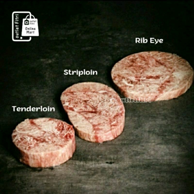 Jual HALAL [160gr] Tenderloin / Striploin / Rib Eye Meltique