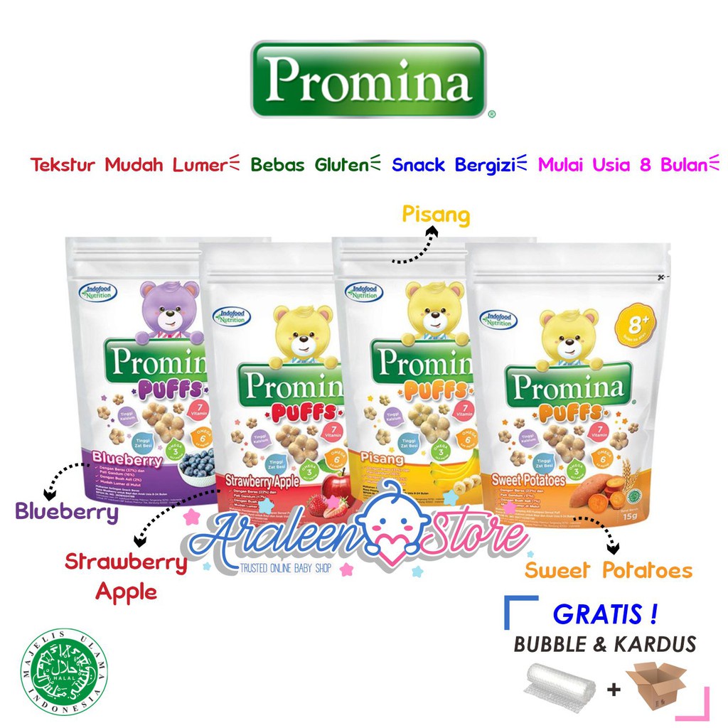 Jual Promina Puff Snack Bayi 8 Bulan Makanan Bayi Cemilan Bayi Cemilan