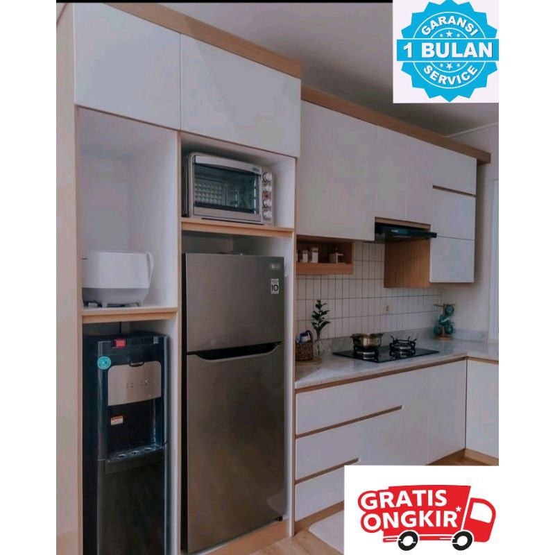 Jual kitchen set lemari dapur custom finishin HPL atas 1,5m x