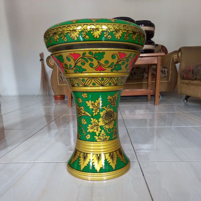 Jual Darbuka dumbuk batu motif batik 8 inch , Darbuka marawis lengkap