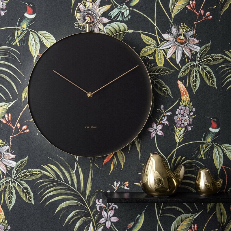 Jual Karlsson Wall Clock Hook Black D. 34 Cm Shopee Indonesia