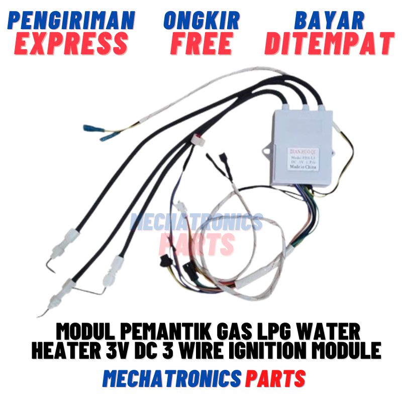 Jual Modul Pemantik Gas LPG Water Heater 3V DC 3 Wire Ignition Module