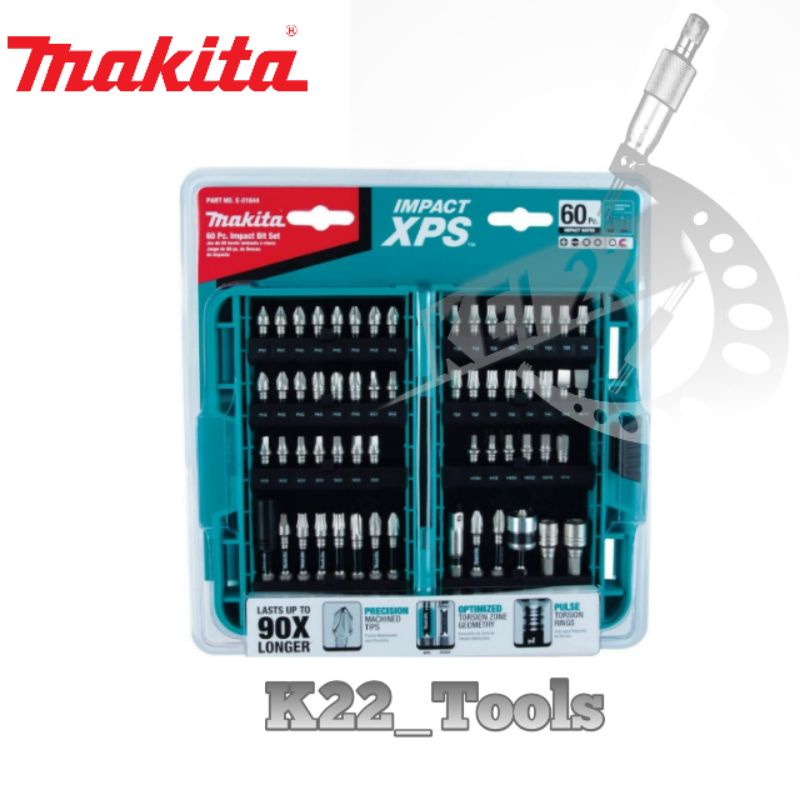 Jual MAKITA E01644 60 PIECE IMPACT XPS / IMPACT BIT SET MAKITA 60 PCS