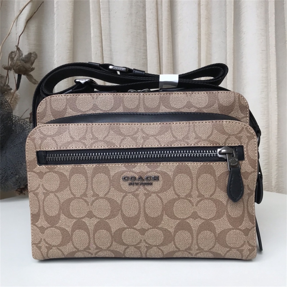 Jual Coach 91484 91485 89964 West Camera Bag in Signature Canvas Men