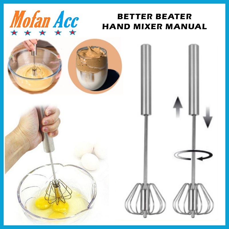 Jual Better Beater Hand Mixer Manual / Alat Pengocok Full Stainless