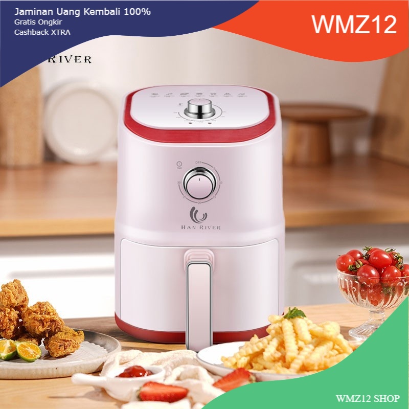 Jual HAN RIVER Air Fryer 2.5L Low power Pink 800watt Shopee Indonesia
