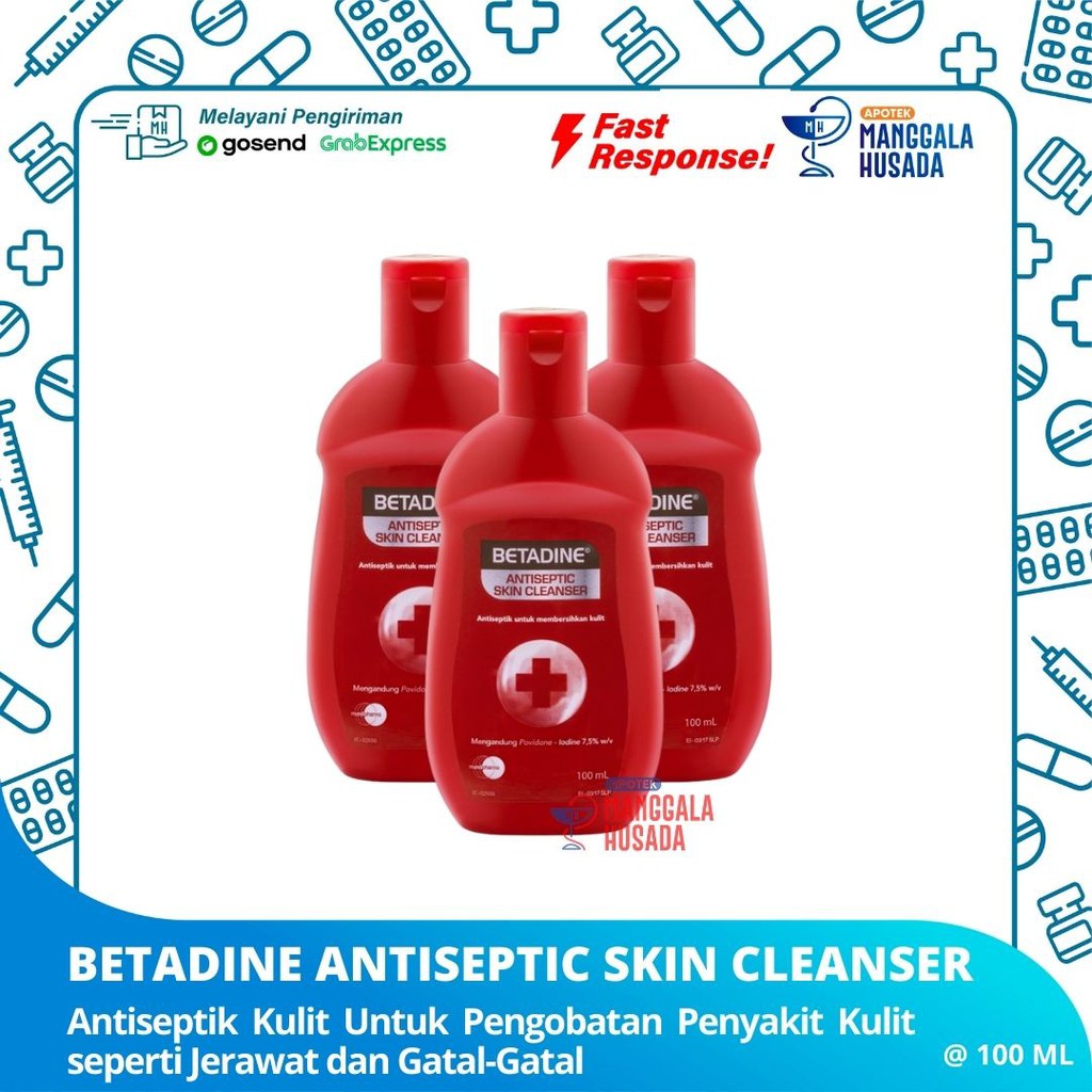Jual BETADINE ANTISEPTIC SKIN CLEANSER 100 ML Shopee Indonesia