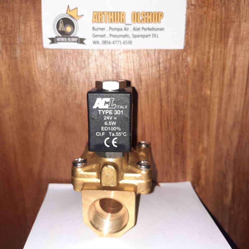 Jual Solenoid Valve 1/2" FLUID CONCEPT ACL E107DB12 / 301 24V Made In