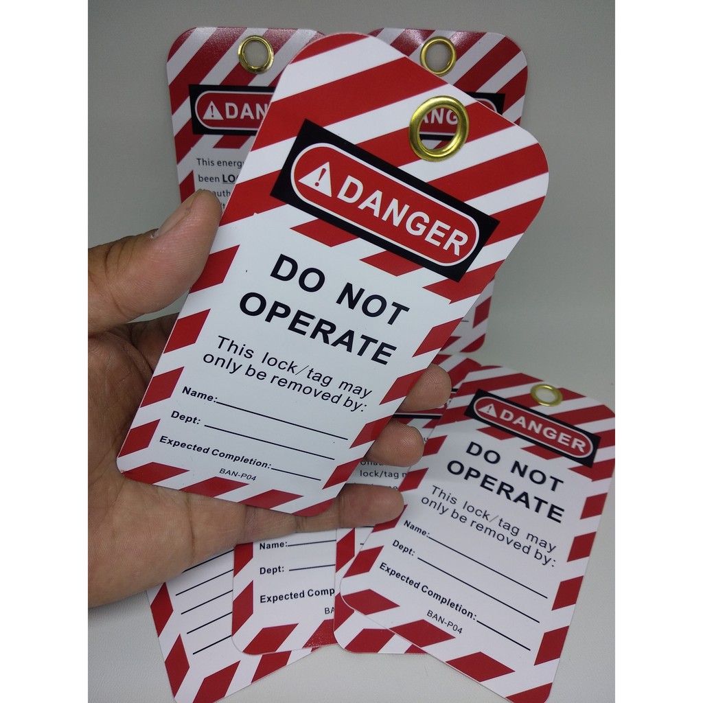Jual Industrial Safety Tags and Labels Lock Out Tag Out Beian Lock