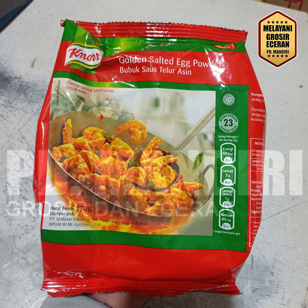 Jual KNORR GOLDEN SALTED EGG POWDER POUCH 270 GR Shopee Indonesia