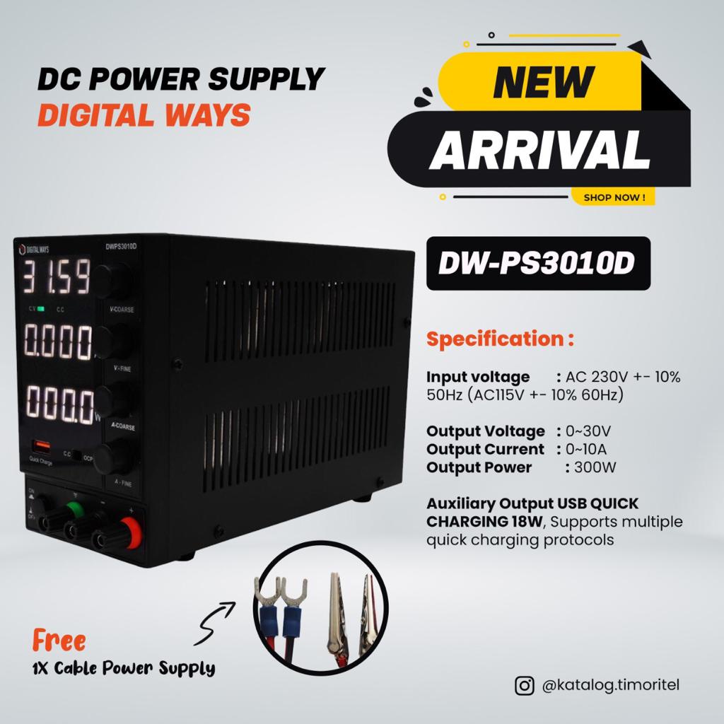 Jual POWER SUPPLY DIGITAL WAYS DWPS3010D DC 30V/10A (TOOL) Shopee