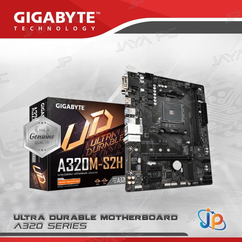 Jual Motherboard Gigabyte A320M S2H 2.0 (AM4, AMD, A320, DDR4, USB3.2