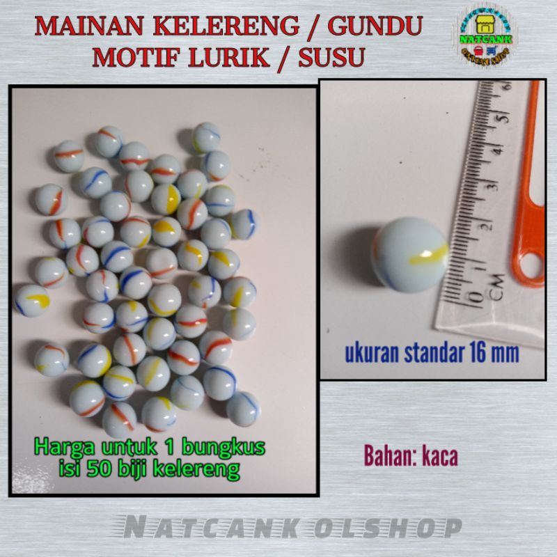 Jual kelereng atau Gundu kecil atau standard motif lurik atau susu