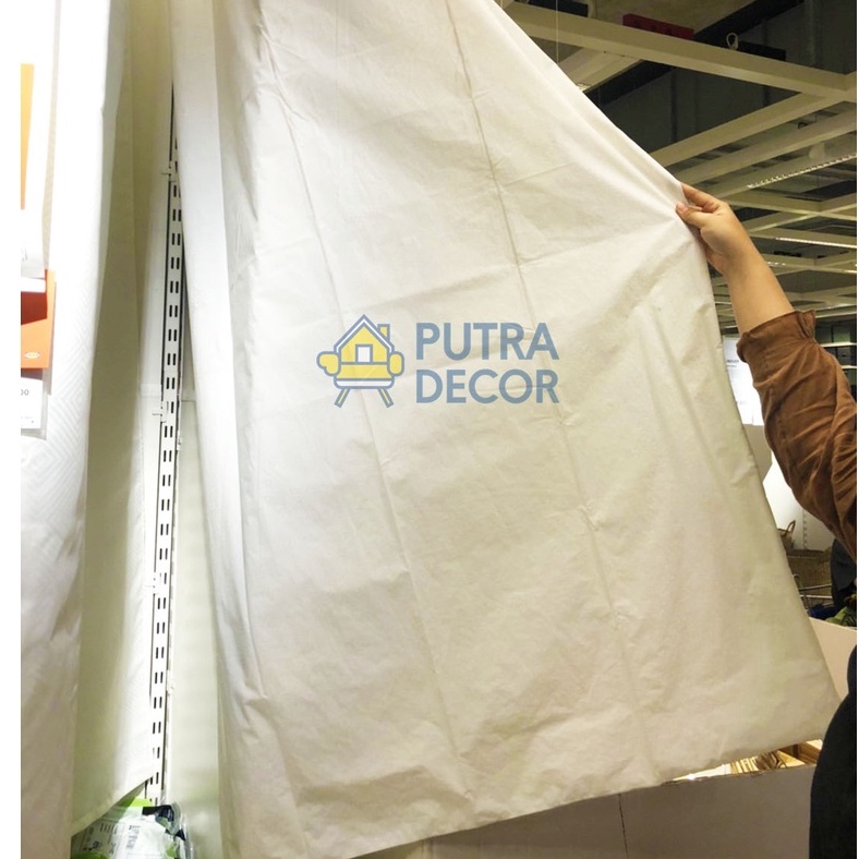 Jual IKEA BJARSEN Tirai Shower Kamar Mandi Putih 180x200 White Shower Curtain, gorden shower