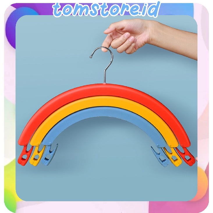 Jual TOMSTORE.ID Hanger Baju Pelangi Serbaguna Gantungan pelangi jepitan praktis Gantungan Baju