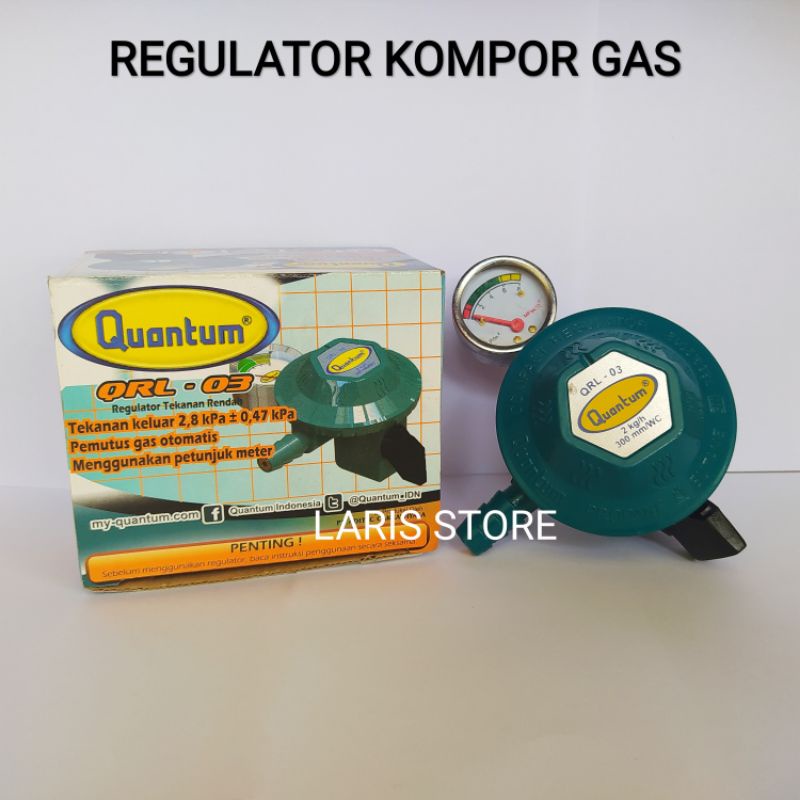 Jual Regulator Meteran Merk Quantum QRL 03 Regulator Tabung Gas LPG 3kg
