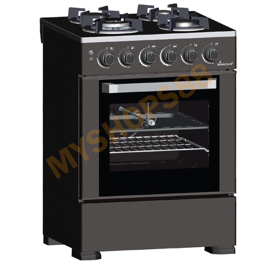 Jual KOMPOR GAS FREE STANDING 4 TUNGKU+OVEN WINN GAS W5090 Tempered