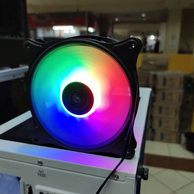 Jual FAN CASE PC COOLER FX1203 Static Color LED 120mm Fan Casing RGB