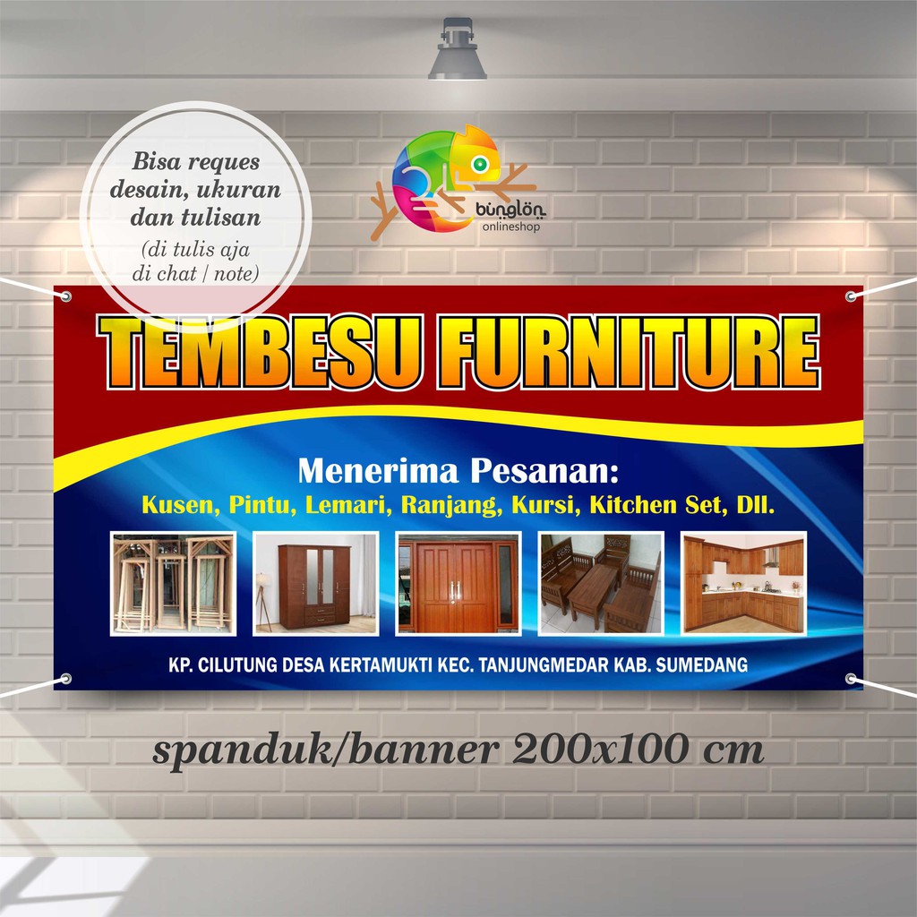 Jual Spanduk, Banner Toko Furniture Shopee Indonesia