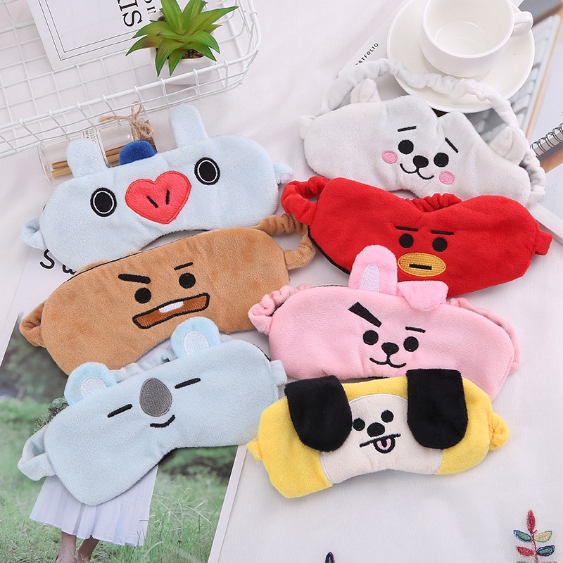 Jual Eye Masks Sleep Mask Fashion BTS BT21 Plush Masker Mata BTS