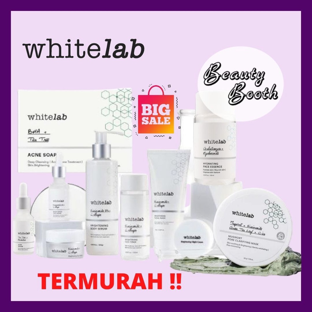 Jual WHITELAB Toner Face Serum Intense Brightening Facial Wash Mugwort