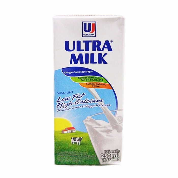 Jual Ultra Milk Susu UHT Low Fat Full Cream 250ml Shopee Indonesia