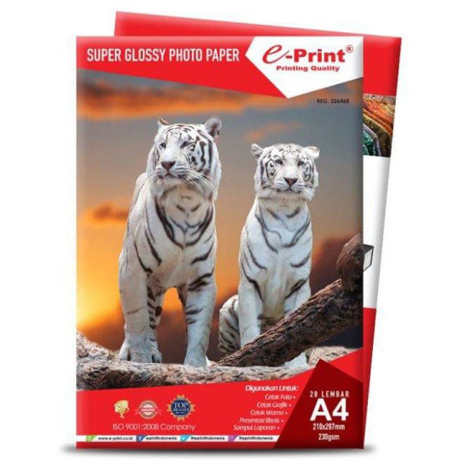 Jual eprint kertas foto super glossy photo paper a4 180gsm Shopee