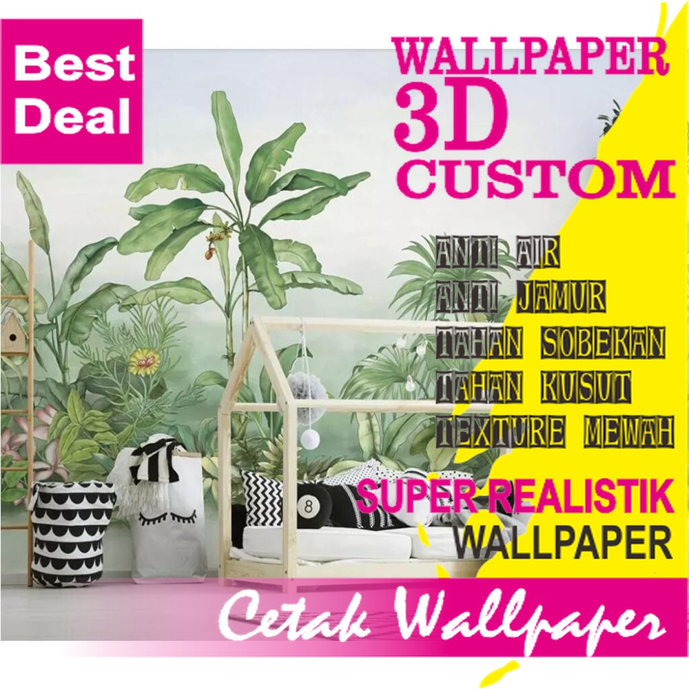 Jual Pusat Custom Wallpaper Tembok Rumah, Wallpaper dinding Kamar Tidur