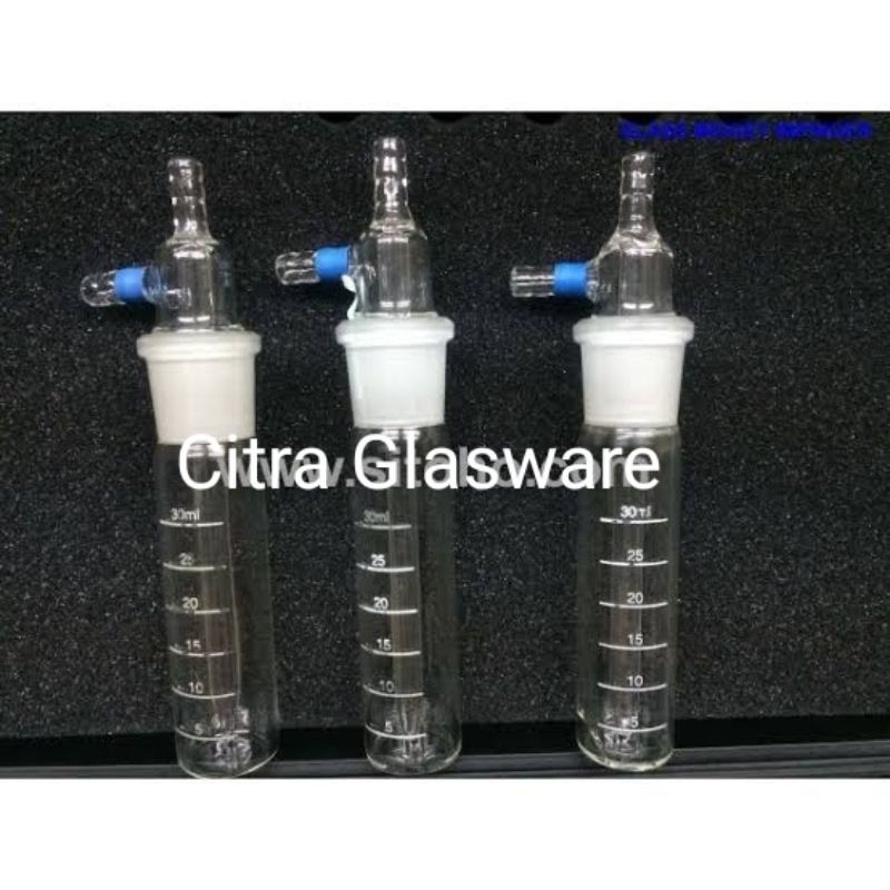 Jual Glas inpinger 30 ml diameter 28 mm tinggi body 12,2 cm joint 24/29