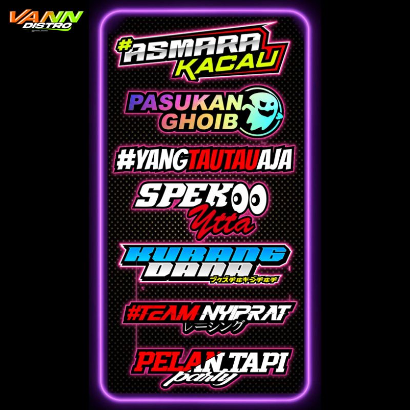 Jual Stiker kata kata racing Shopee Indonesia