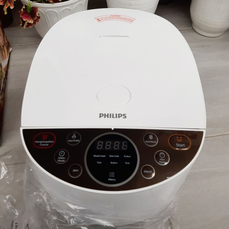 Jual PHILIPS 1.8L Digital Rice Cooker HD4515/33 400Watt Warna Putih Mejikom Garansi 2 tahun